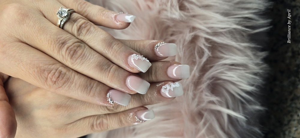 Full Set Ombre Pink And White at Nailed It! Brilliance By April in Barberton, OH