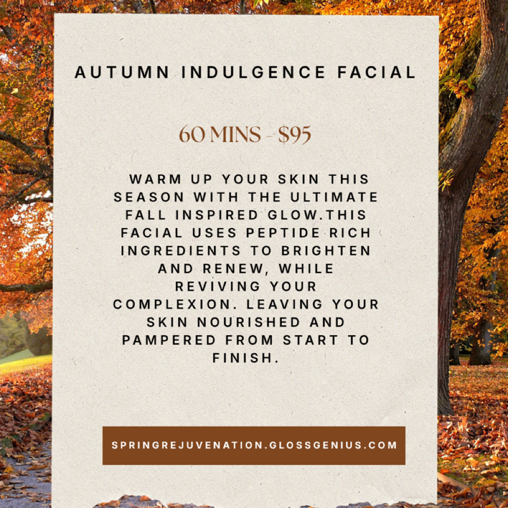Autumn Indulgence Facial at Spring Rejuvenation Skin Care in Santa Claus, IN