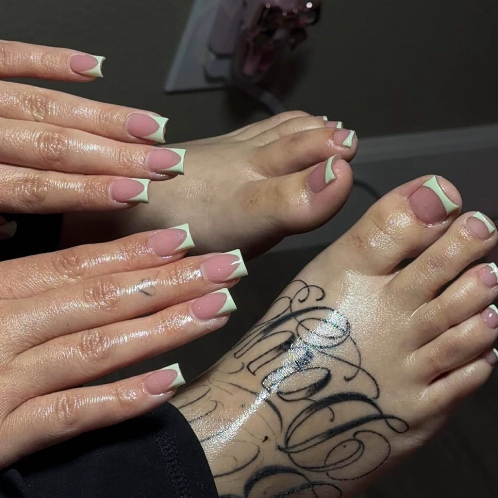 FRENCH TIP SPECIAL💅🏽🦶🏼 at Ashleyz Nailz in Atlanta, GA