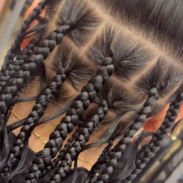 Large Bohemian Knotless Braids at Boujae Beauty Bar in Philadelphia, PA