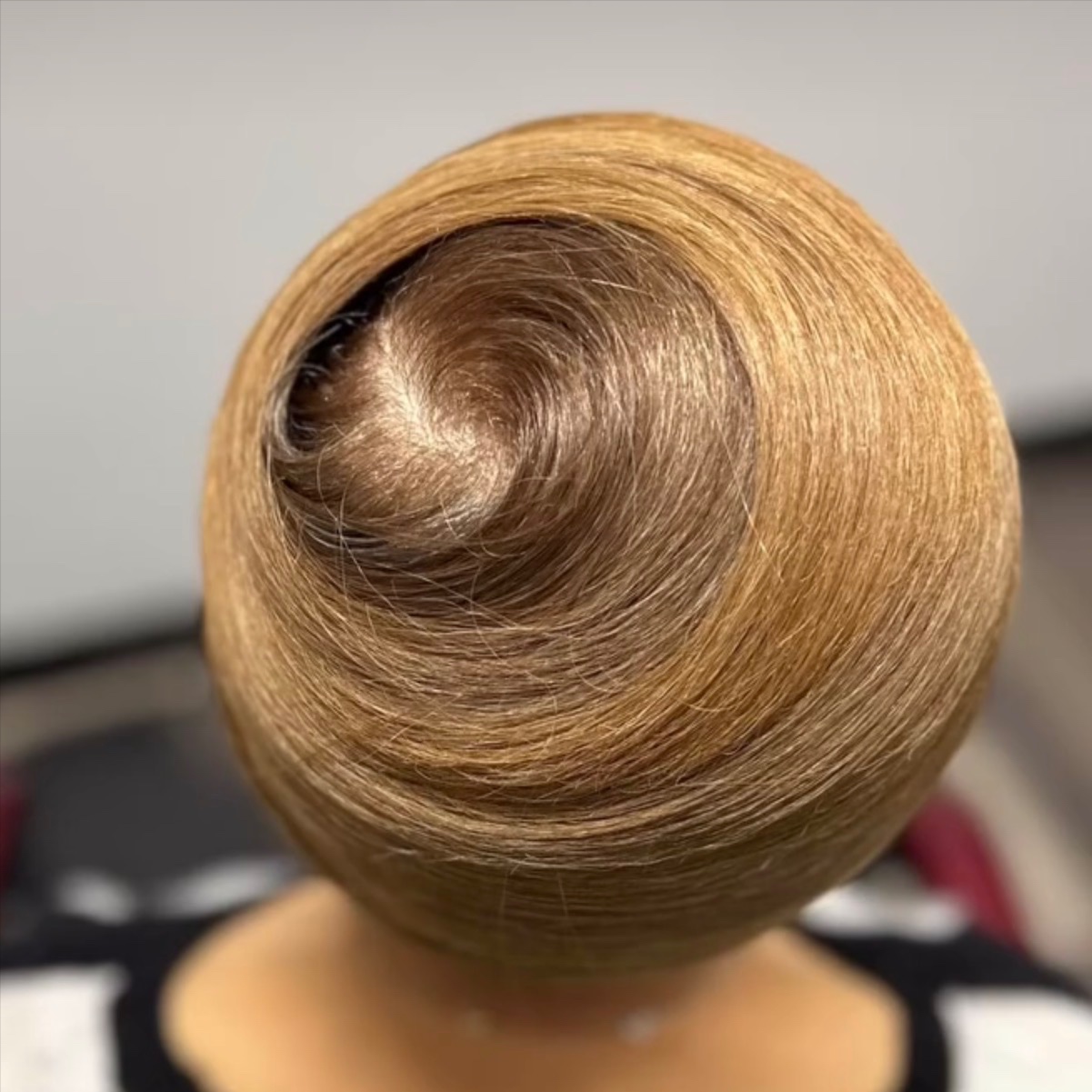 Dobbie without hooded dryer at KAAATWALK Hair Studio in Virginia Beach, VA