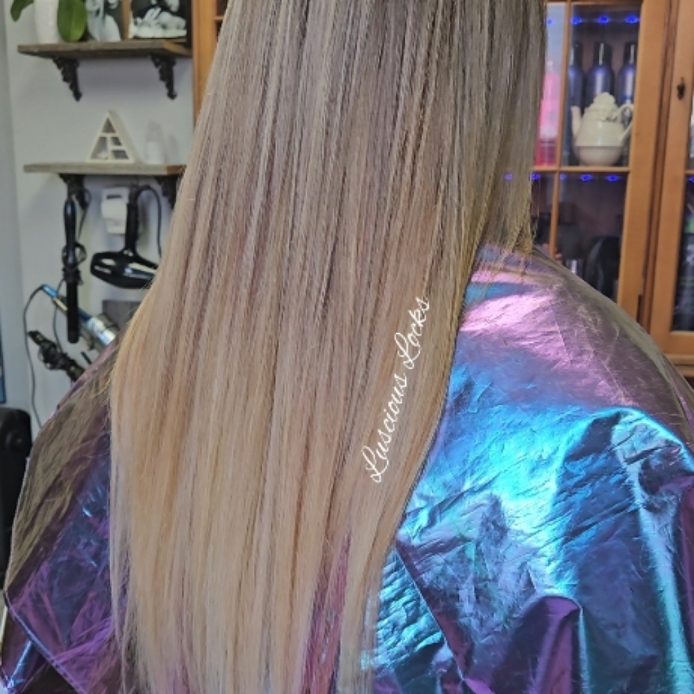 Tape Hair Extension Installation at Luscious Locks SD in San Diego, CA