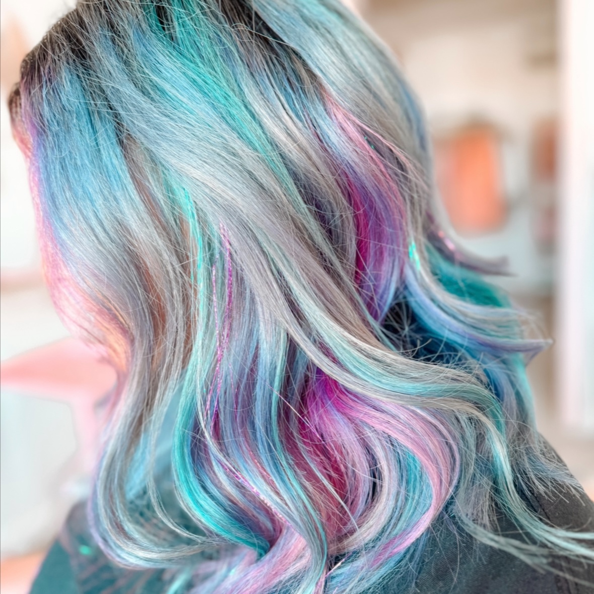 Vivid hair color at Meraki Beauty Studio in Medford, OR
