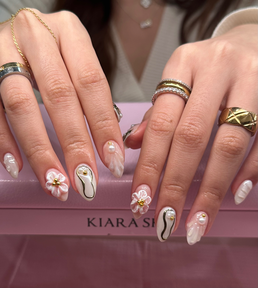 Polygel Full Set With Tips - Medium