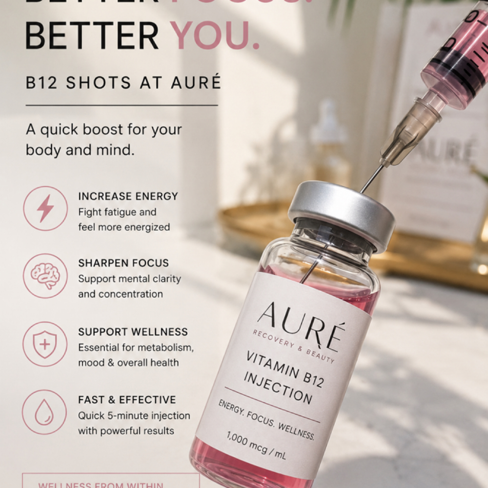 The Auré Boost B12 Injection at Auré Recovery & Beauty in Canandaigua, NY