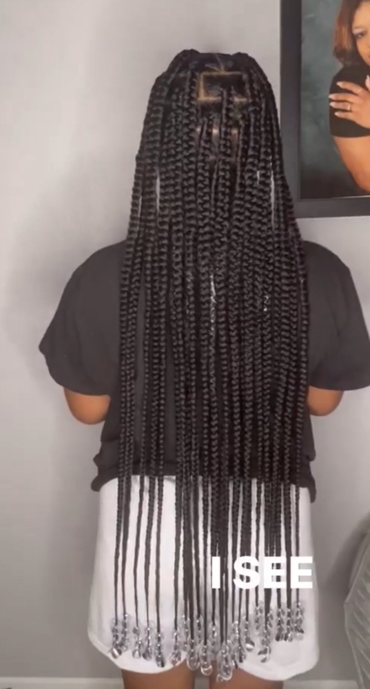 Large butt length knotless