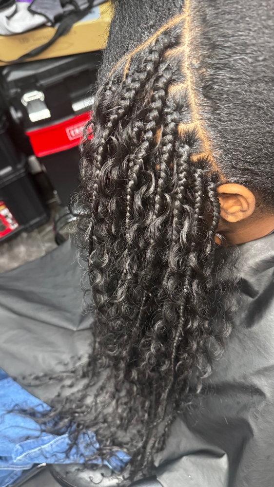 Small Knotless Goddess Braids at Shirley Williams in Little Rock, AR