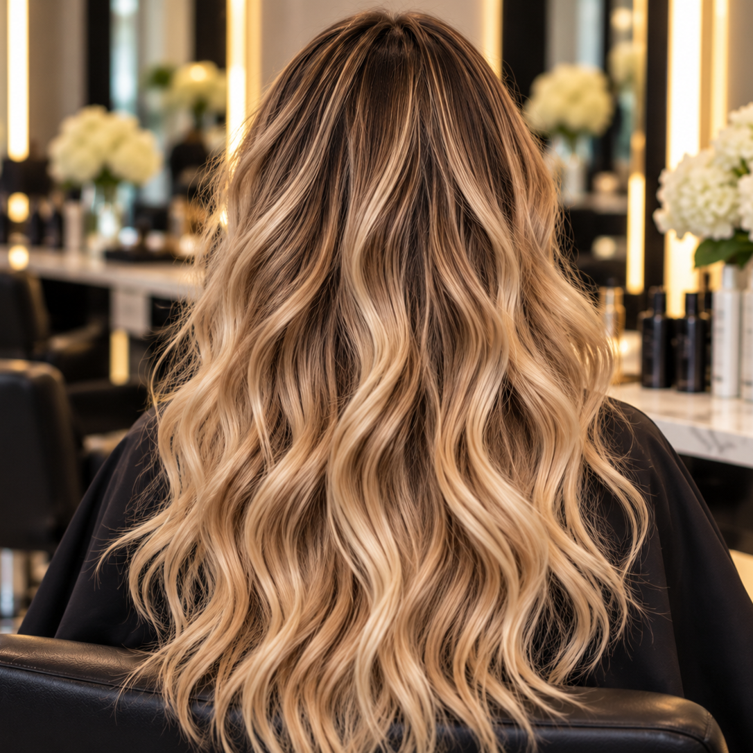 Balayage at Ellie’s secret salon in Irvine, CA