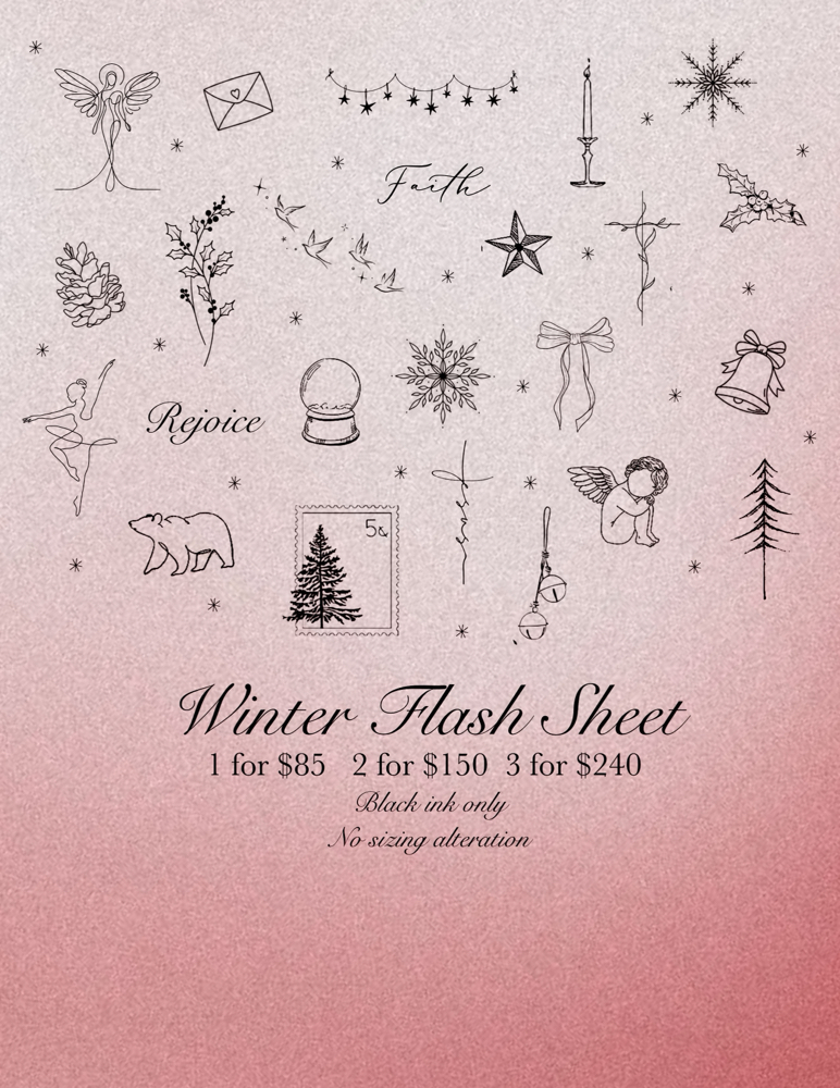 Winter Flash Sheet