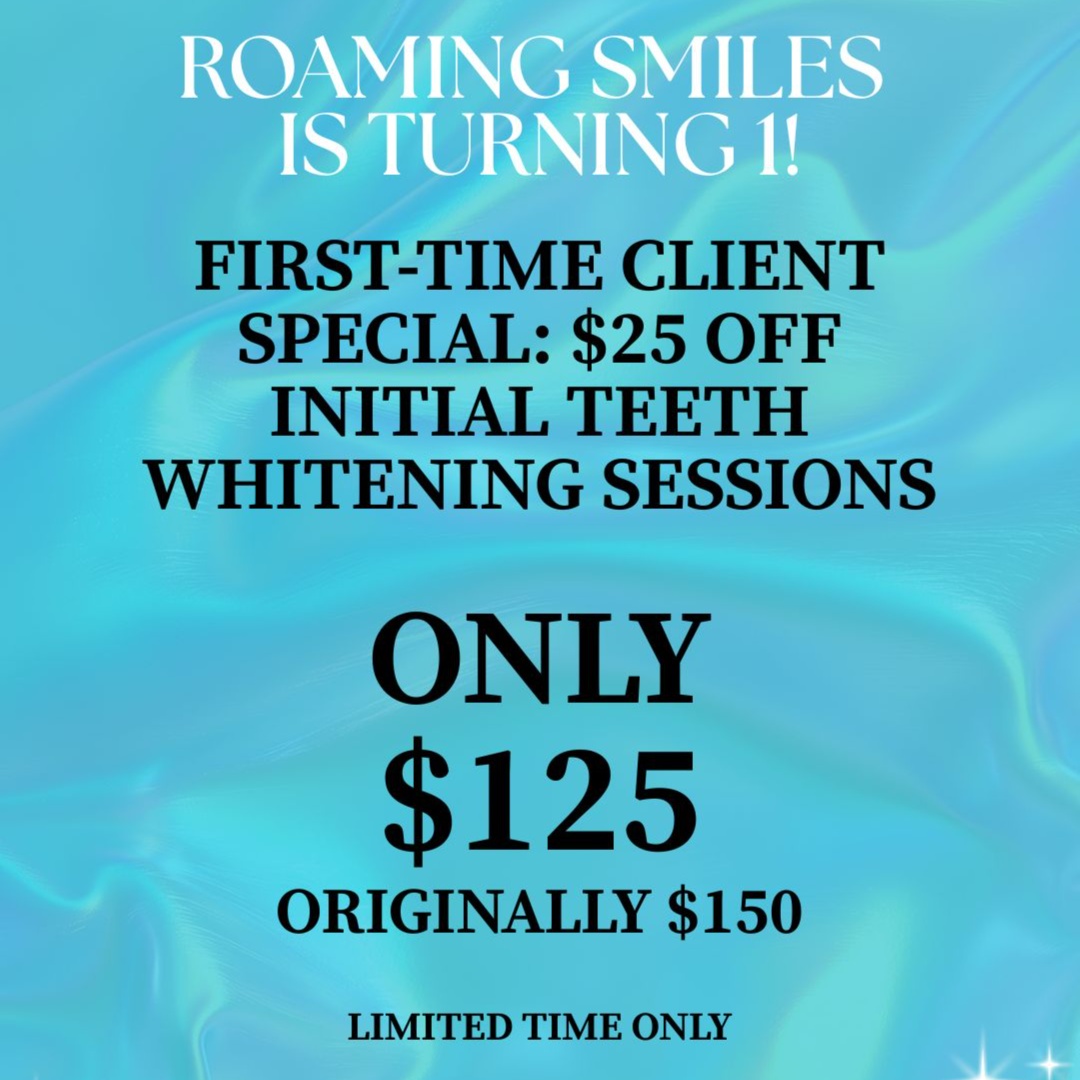 Initial Teeth Whitening Session at Roaming Smiles Teeth Whitening in Cottleville, MO