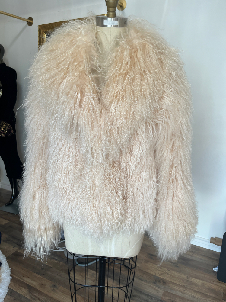 Off White Mongolian Fur