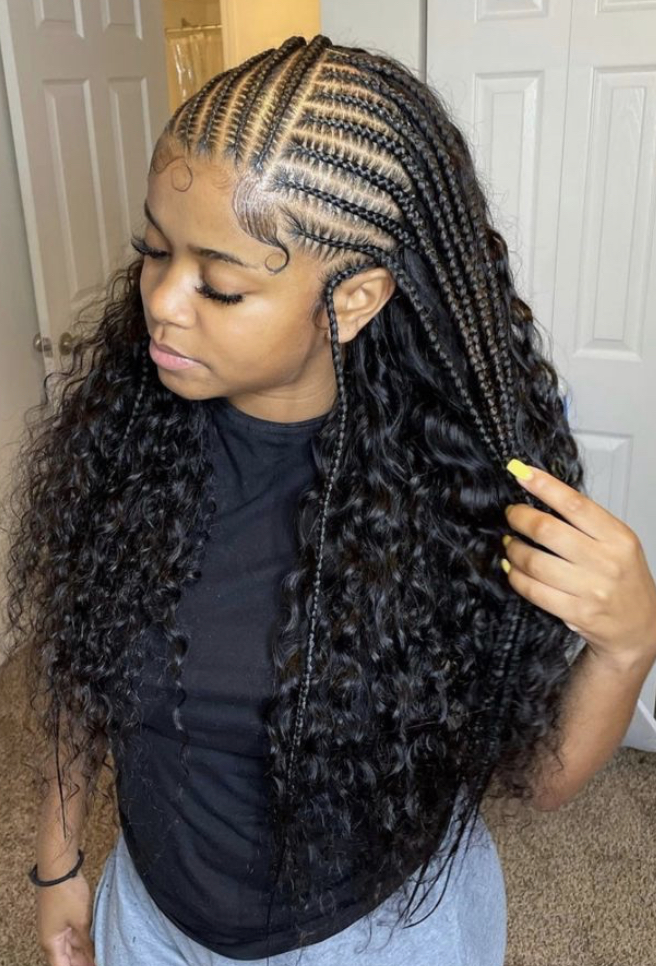 Half Feed In Braids / Half Crochet