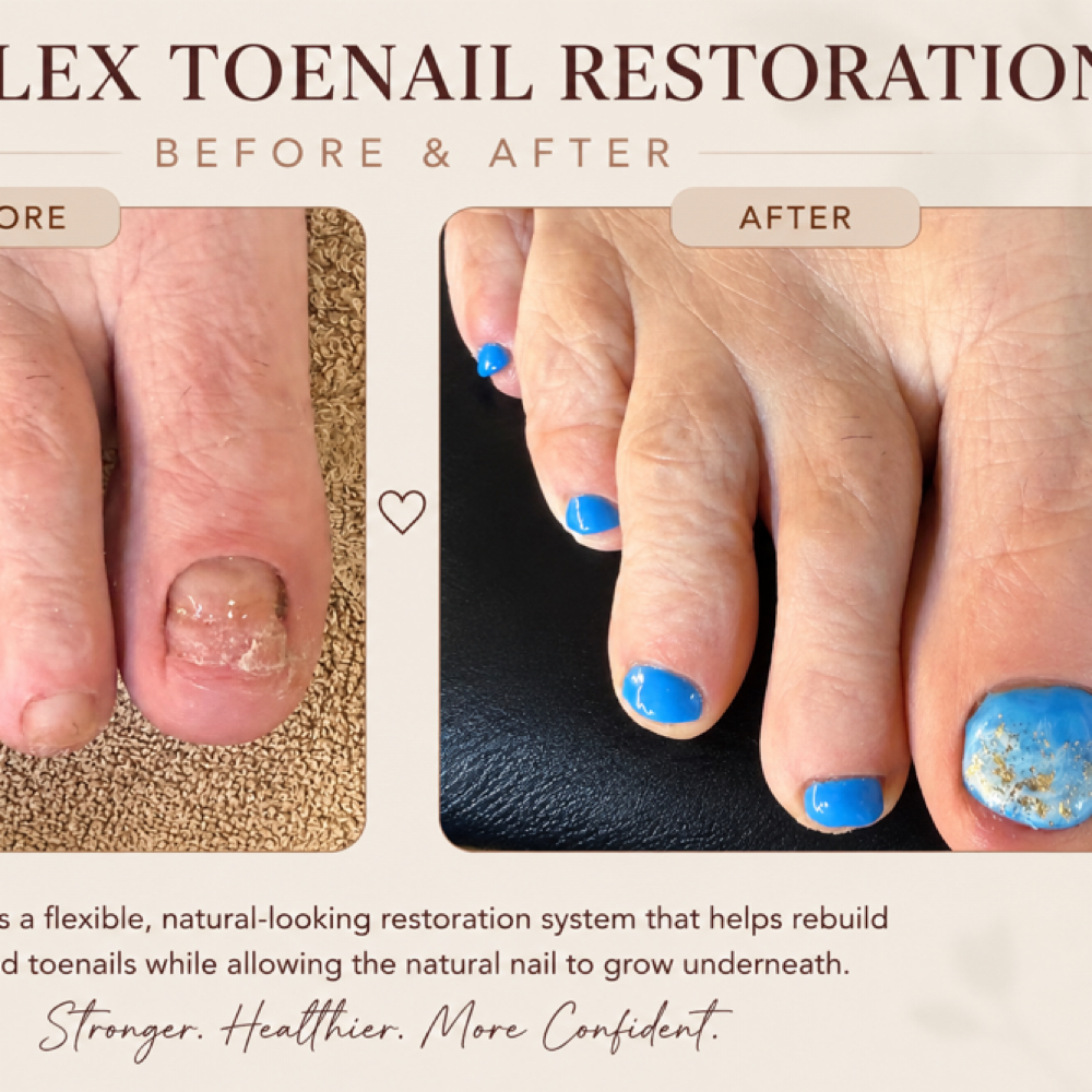 NanoFlex Toenail Restoration at Peace & Polish Nails by Lacey in Deer Park, WA