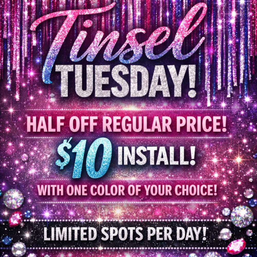 Tinsel Tuesday at Braided Up By Abbie in Coshocton, OH