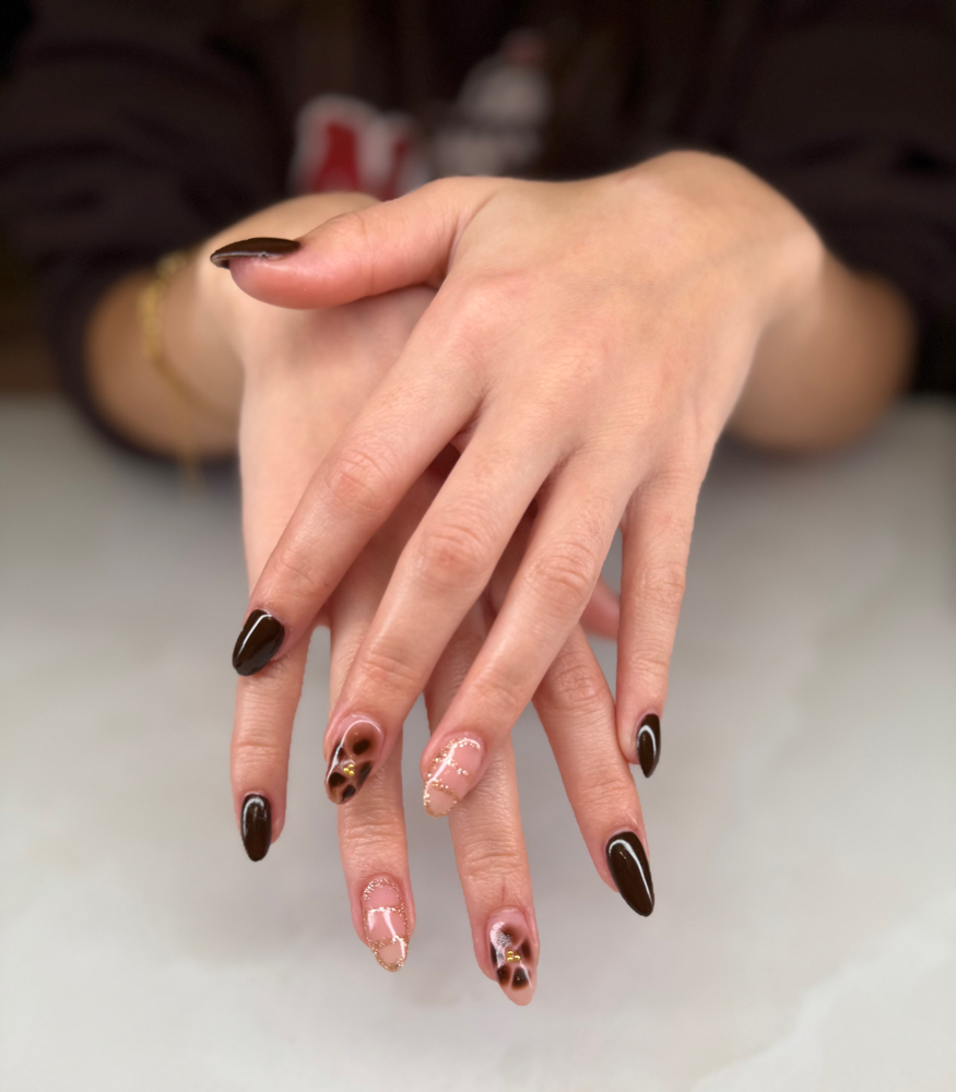 Polygel on natural nails at G3MS NAILS in Fort Pierce, FL
