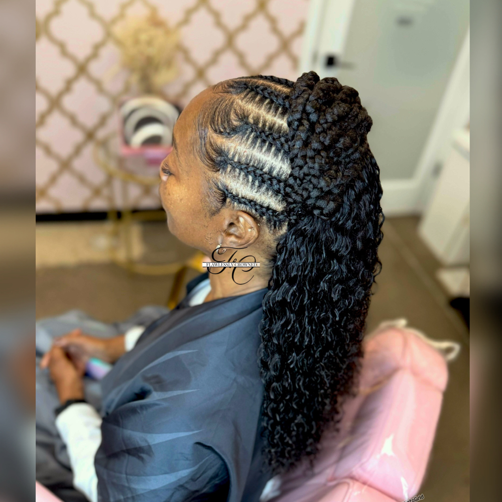 Fulani Braids W/ Sew-In (Large)