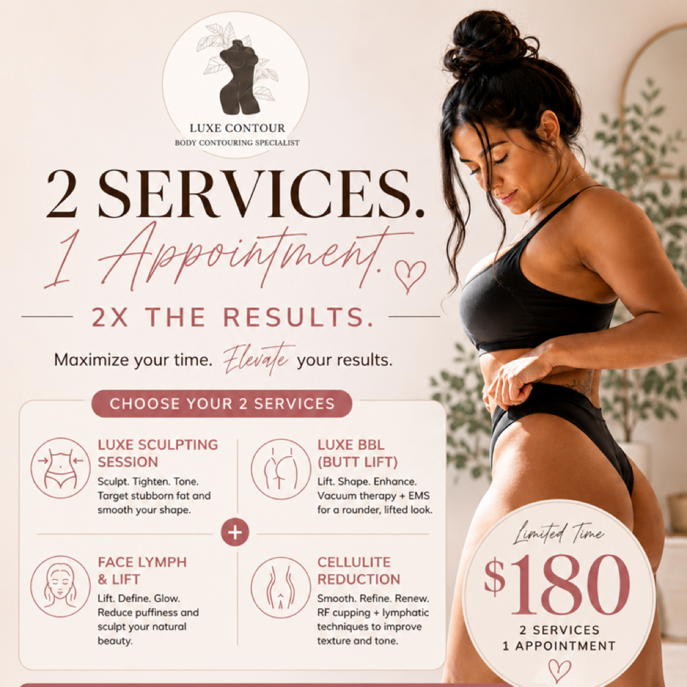 2 Mix & Match Services - 1 App at Luxe Contour in Ontario, CA