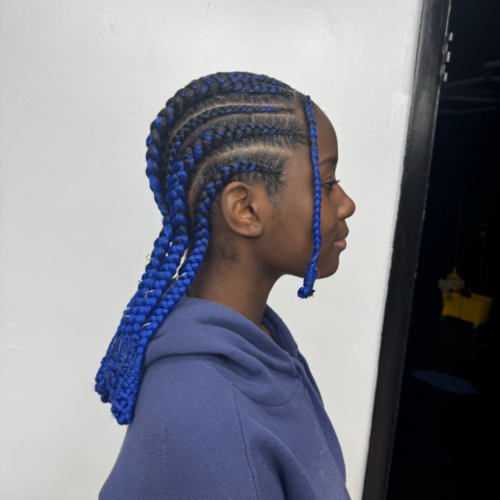 Stitch braids With extensions at Blended Edge Salon in Great Falls, MT
