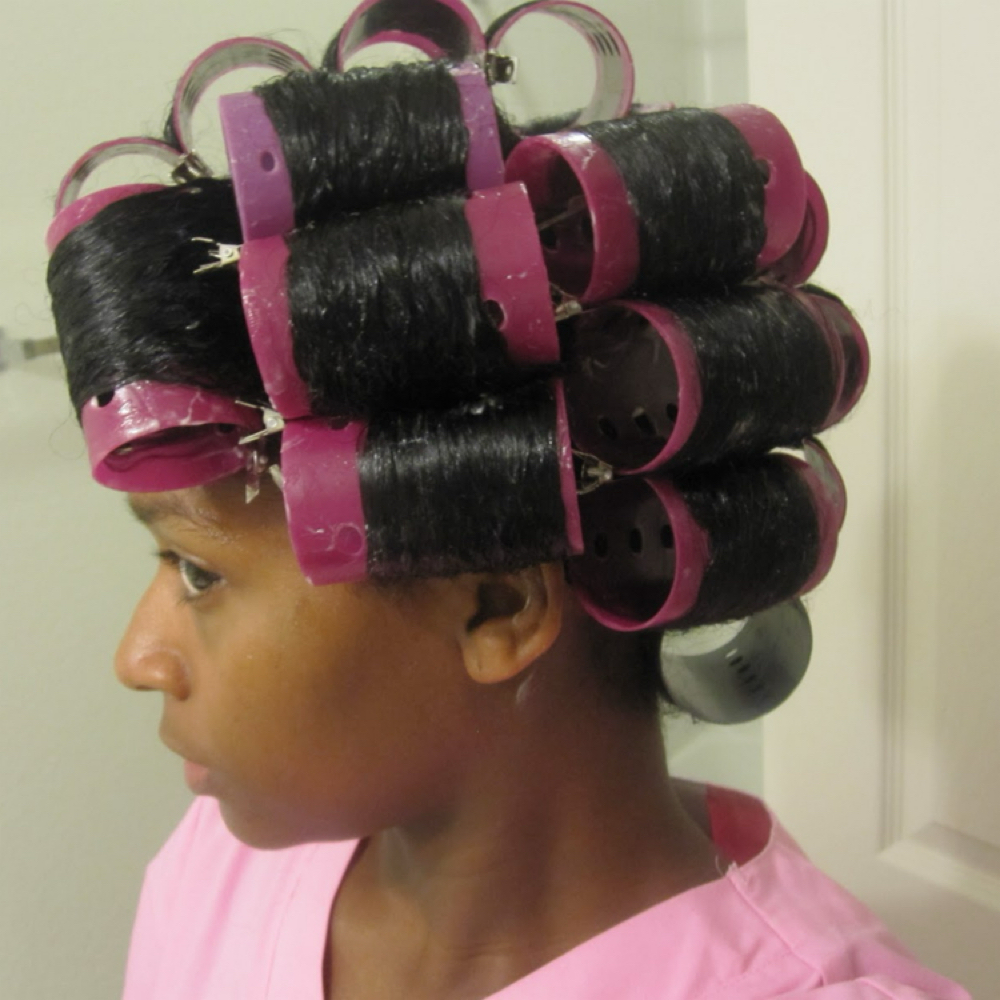 Roller Set at “TheeWeaveSpecialist” in Hollywood, SC