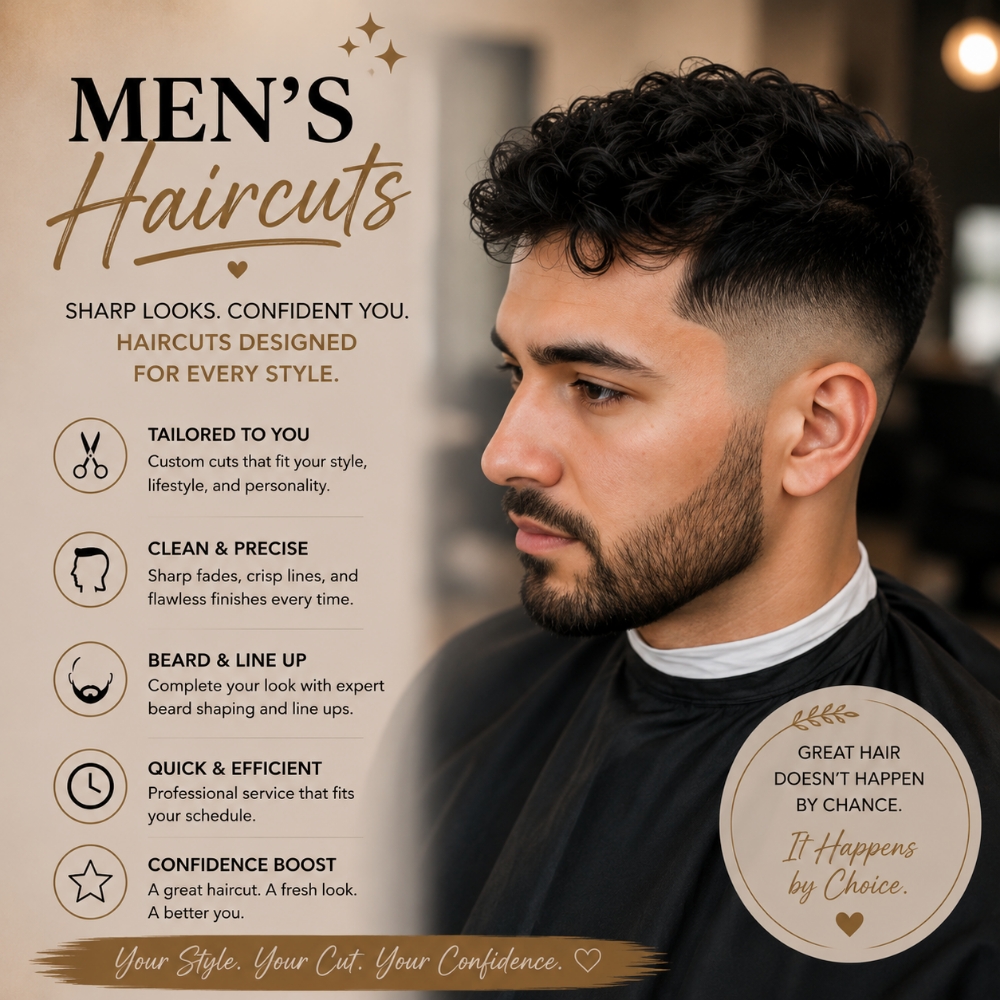 Men's Haircut at Regina's Hair & Nail Studio in Corning, CA