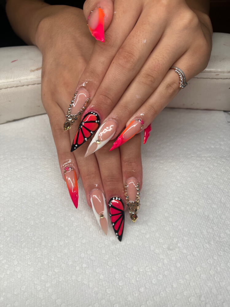 Long Acrylic Set at Nails.by.em in Mastic, NY