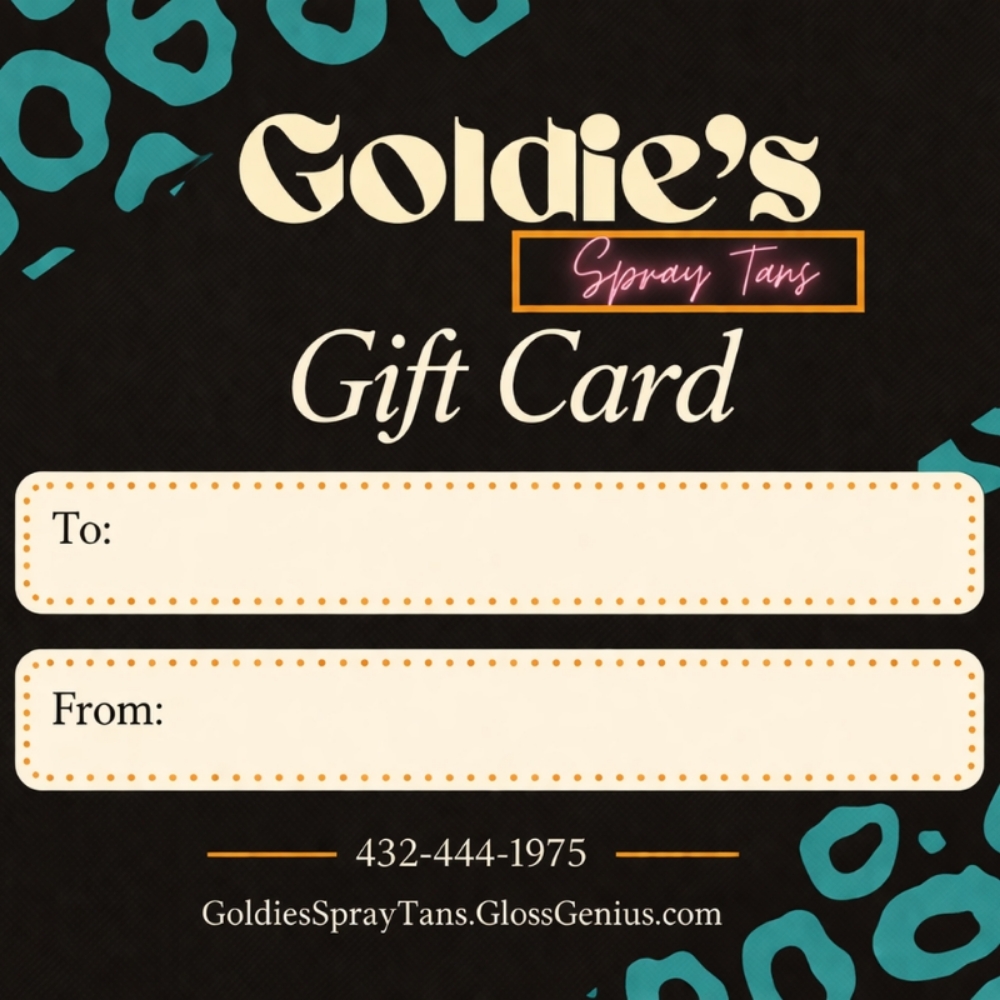 Gift Card Booking at Goldie’s Spray Tans in San Angelo, TX