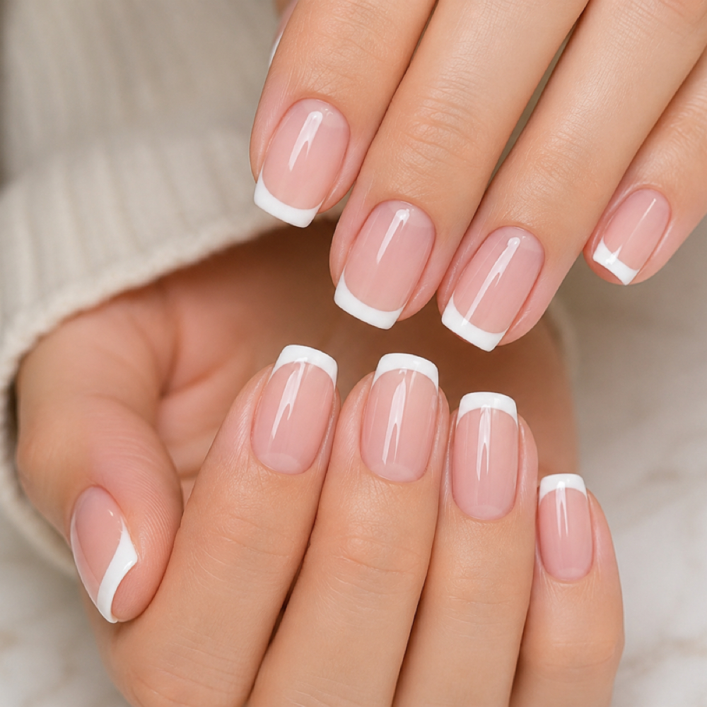 French Tip Design at Ambertipz in Raleigh, NC