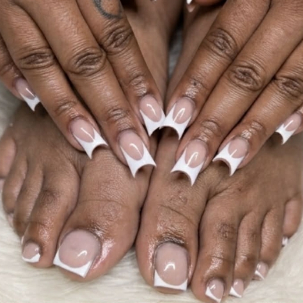 French Tip Hands + Toes Combo at KBK STUDIOS in Belleville, IL