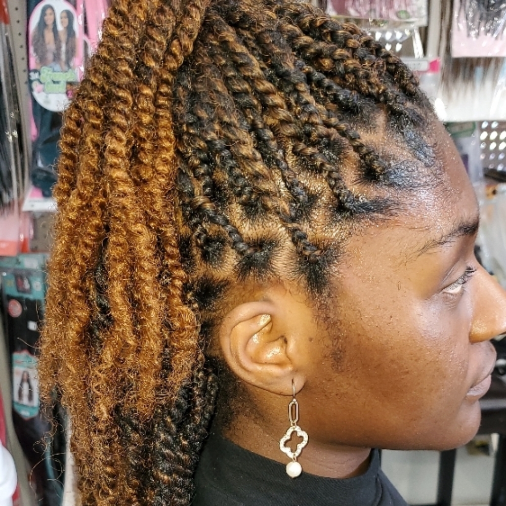Passion Twist at Djina Braiding in Grand Prairie, TX