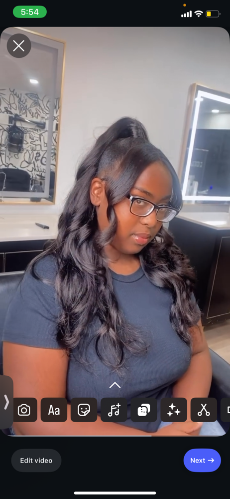 Half Up Half Down Quickweave