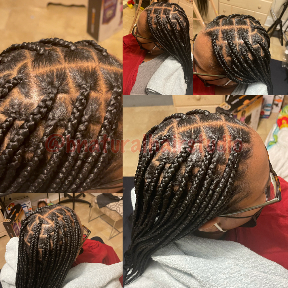 Med Knotless Braids at Bnatural Hair Studio in Richmond, VA
