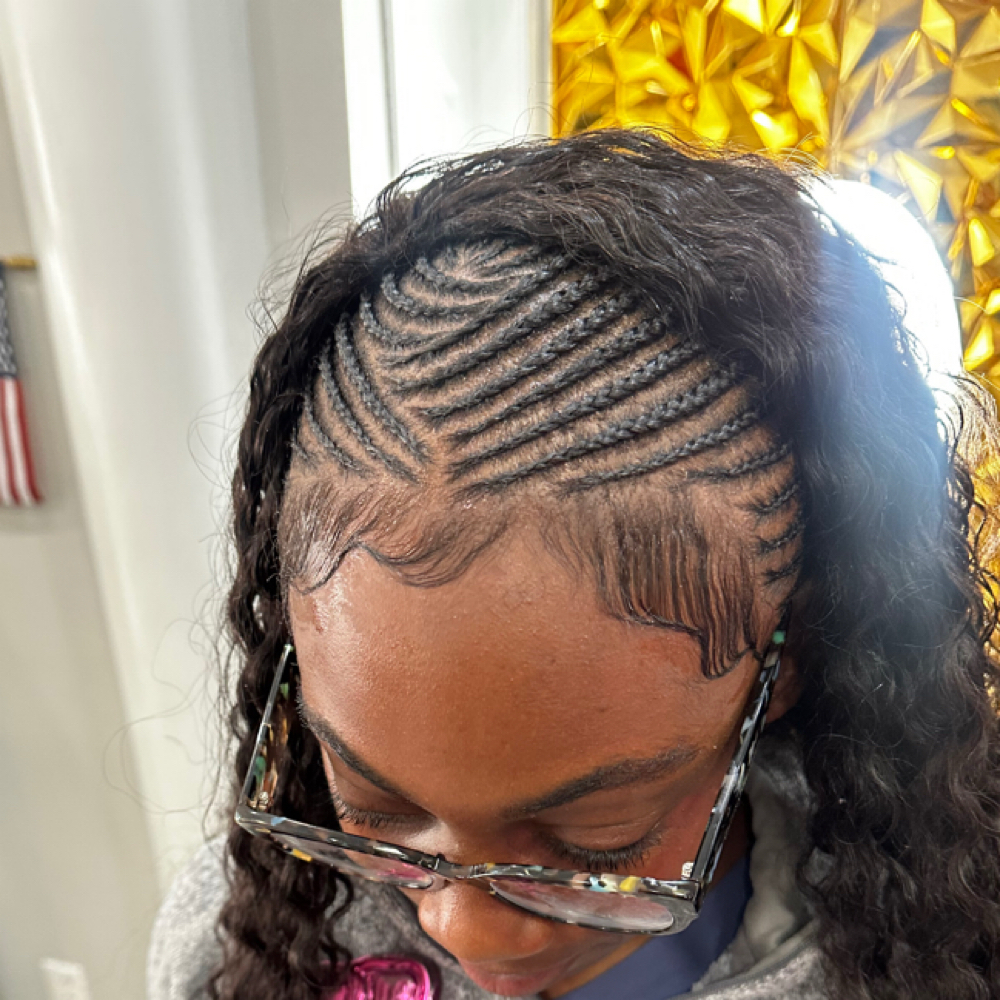 Jada Wada style with half wig.  Pro at ROOTS HAIR By Nene in Philadephia, PA