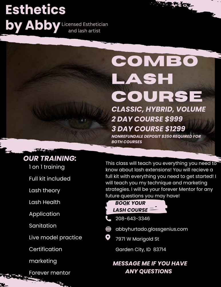 Combo Lash Training 3 Day Course