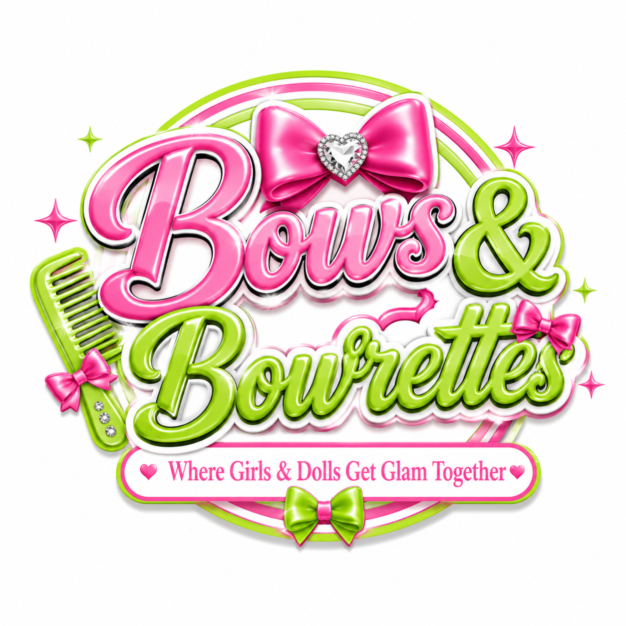 Two Bubble Ponytails at Bows&Bowrettes in West Hollywood, CA