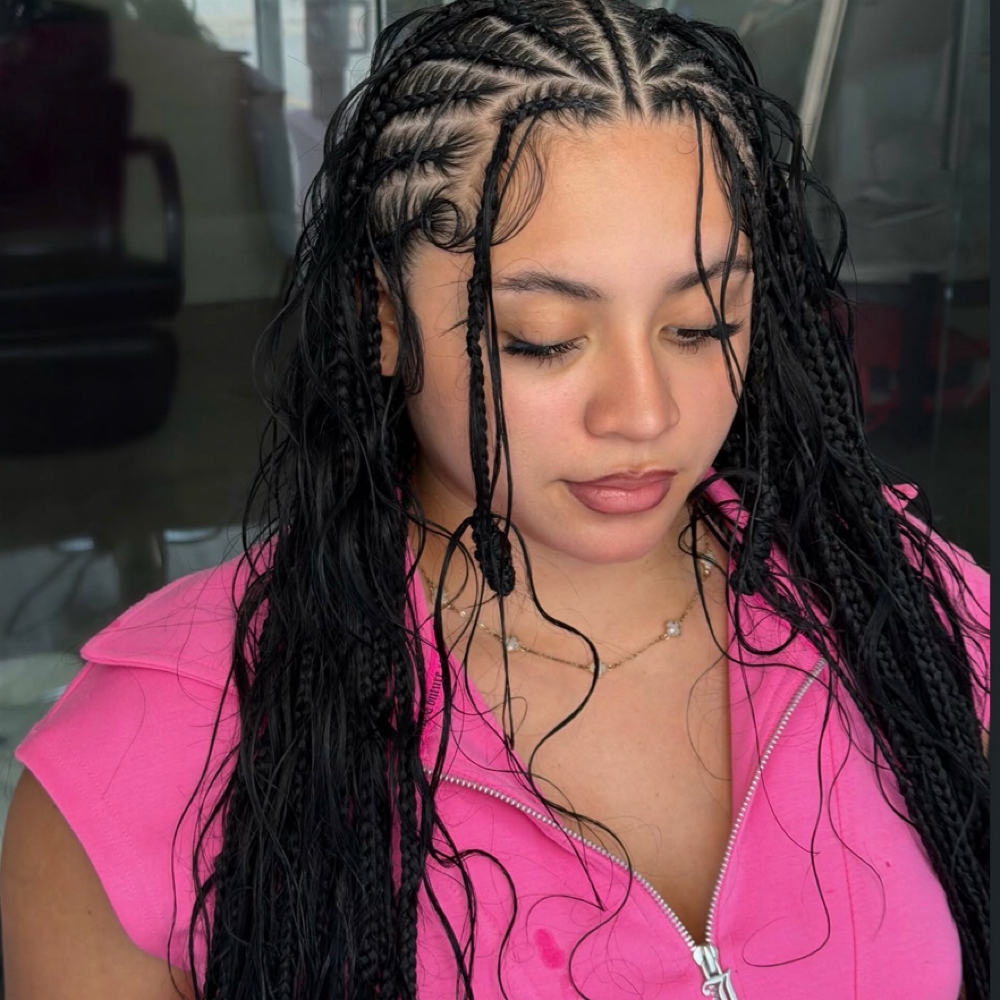 Medium Boho Fulani Braids 🎀 at The Hair Confidence in Kansas City, MO