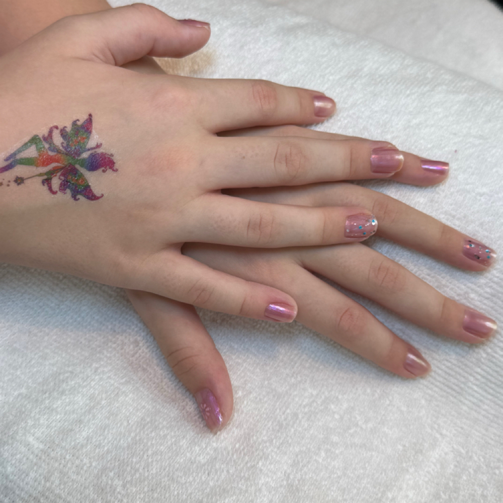 Girls’ Mini manicure at Merve Hyde Beauty in San Antonio, TX