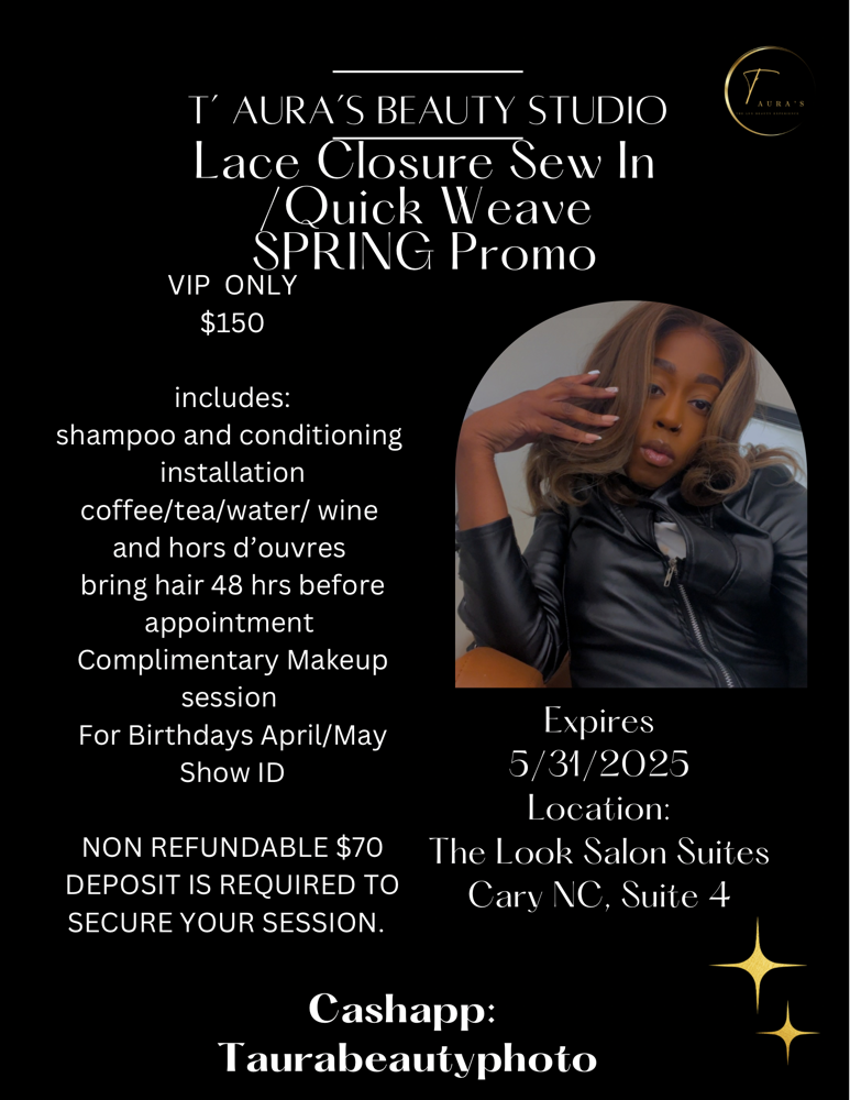 Spring Lace Closure Sew In Promo