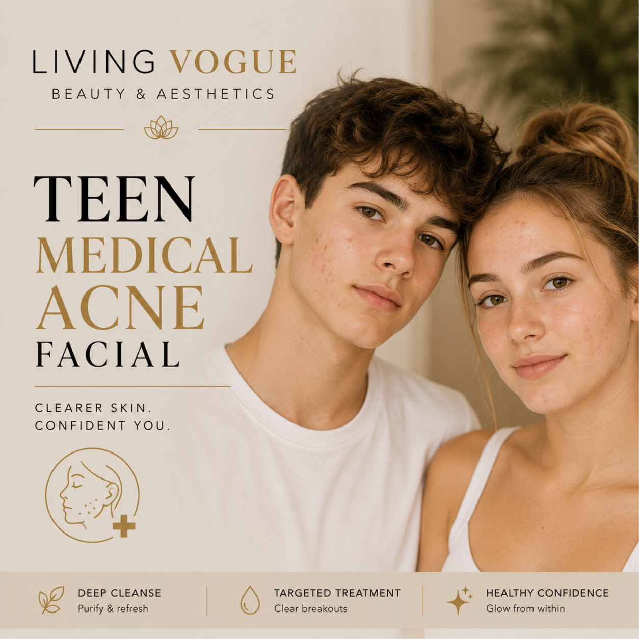 Teen Medical Acne Facial at Living Vogue Beauty & Aesthetics in Union, NJ