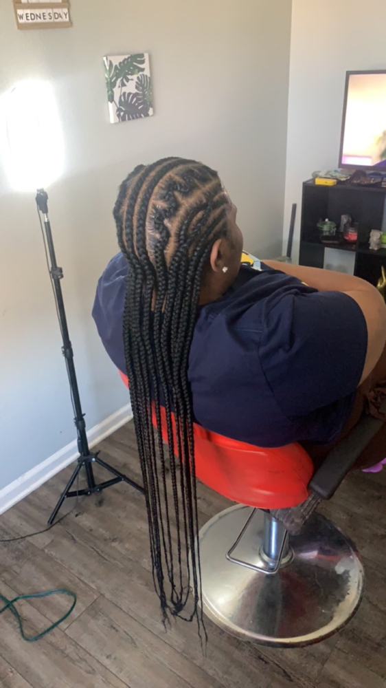 8-12 Feed In Braids at Hair Hustlaaa! in Humphrey, AR