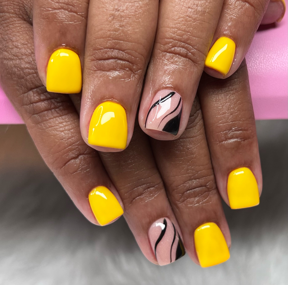 2 Finger Simple Nail Design