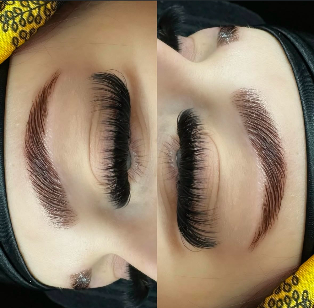brow lamination + sculpt + tint