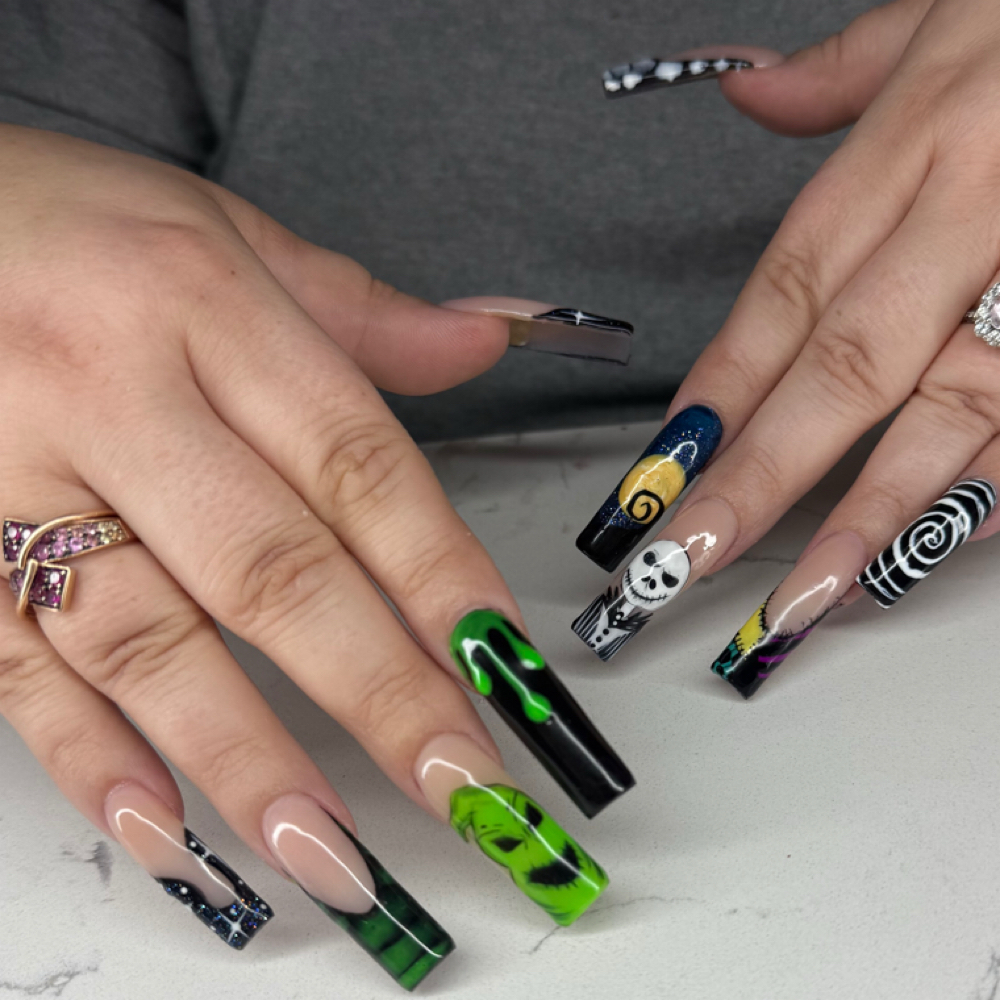 Halloween Fullset Acrylic at Nailboggled By Jess in Milwaukee, WI