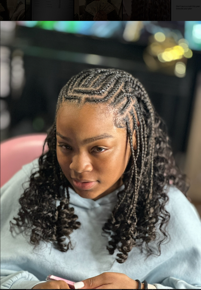 Fulani Braids W Quick Weave at Goddess Stylez in Sealy, TX