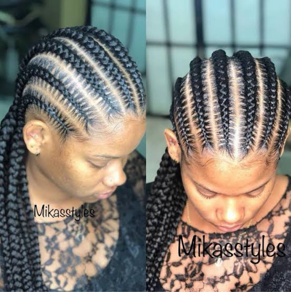 8 Cornrows(Straight Back) at Braids_by_Naider in Burtonsville, MD