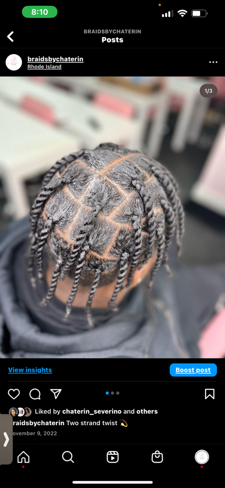Mens Two Strand Twist