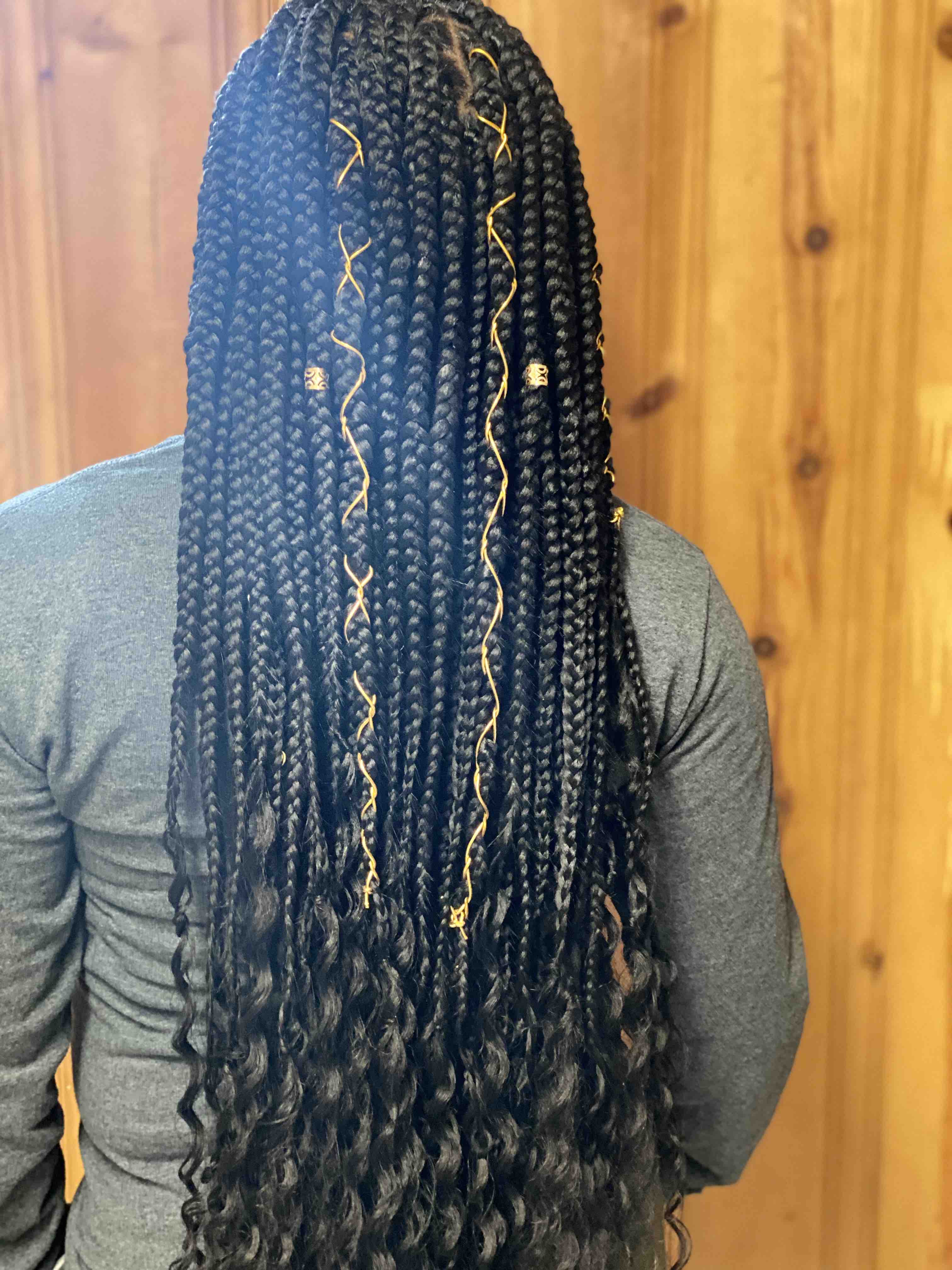 Small Bohemian Box Braids Waist