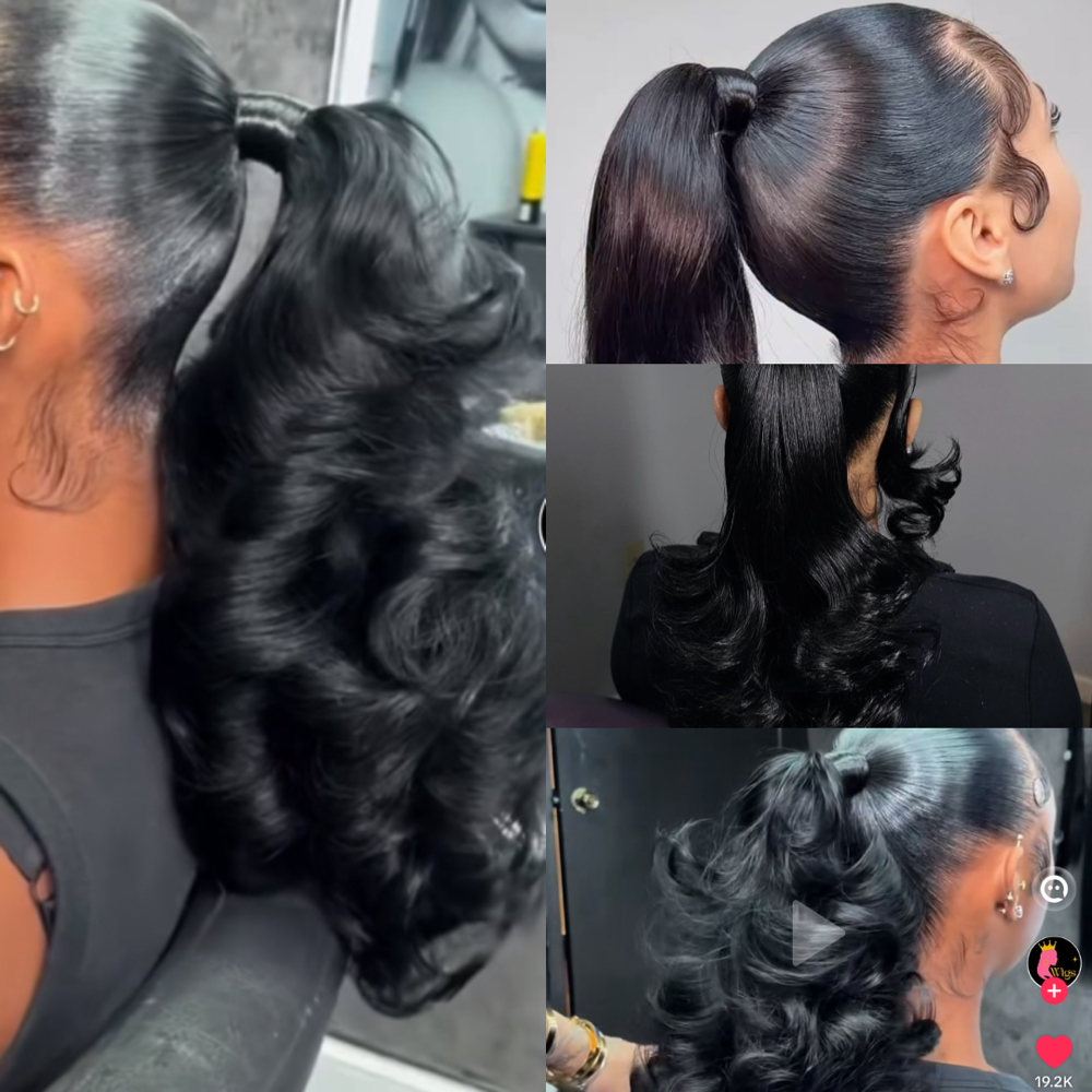 Fluffy Layered Sleek Ponytail at Impeccable Beauty in Clarksville, TN