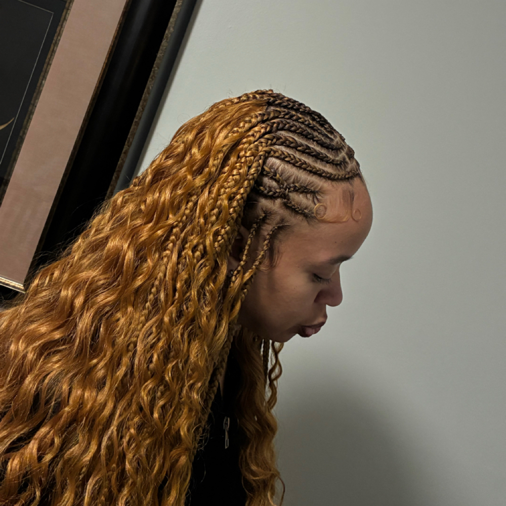 Medium Fulani Quickweave at BraidsByJinece in Wichita, KS