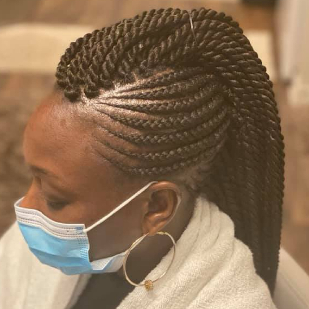 Mohawk Style at Tima hair braiding in Greensboro, NC