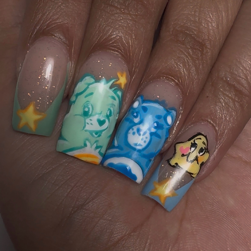 Acrylic Full Set + Detailed Art at emilyxartistry in Aurora, IL